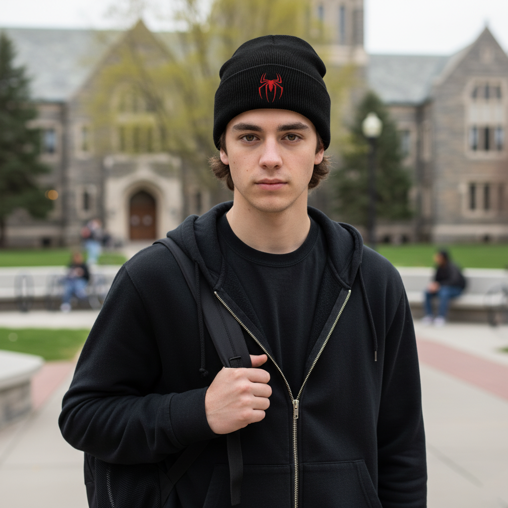 Red Spider Emblem Beanie (Embroidery)