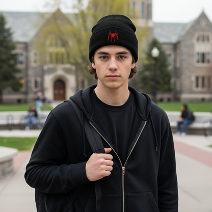 Red Spider Emblem Beanie (Embroidery)