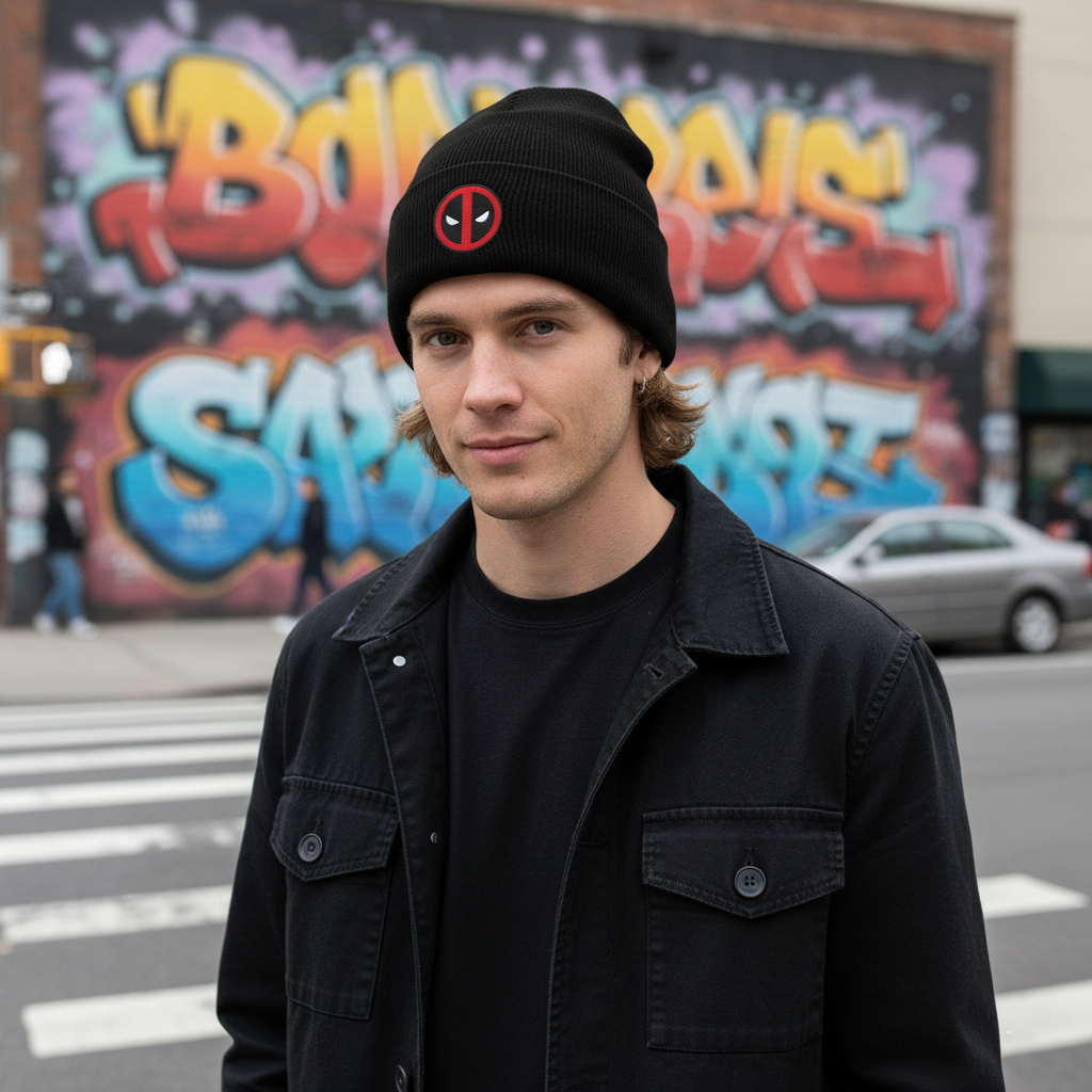 Antihero Red Mask Beanie (Embroidery)