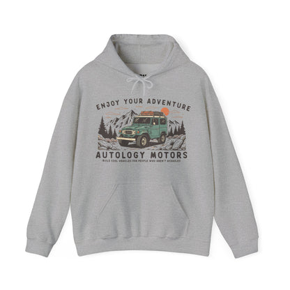 Retro Mountain Cars Hoodie