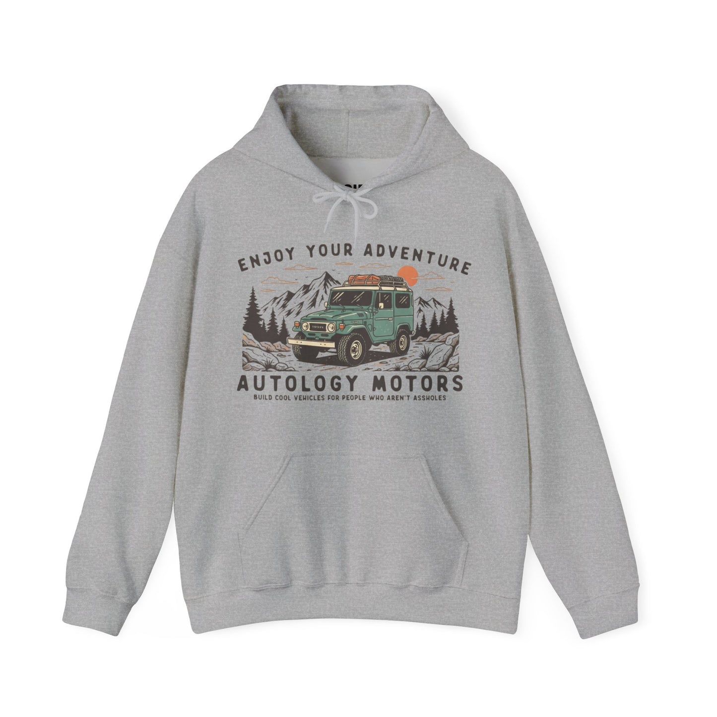 Retro Mountain Cars Hoodie