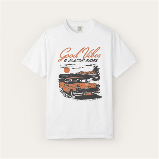 Good Vibes Classic Car T-Shirt