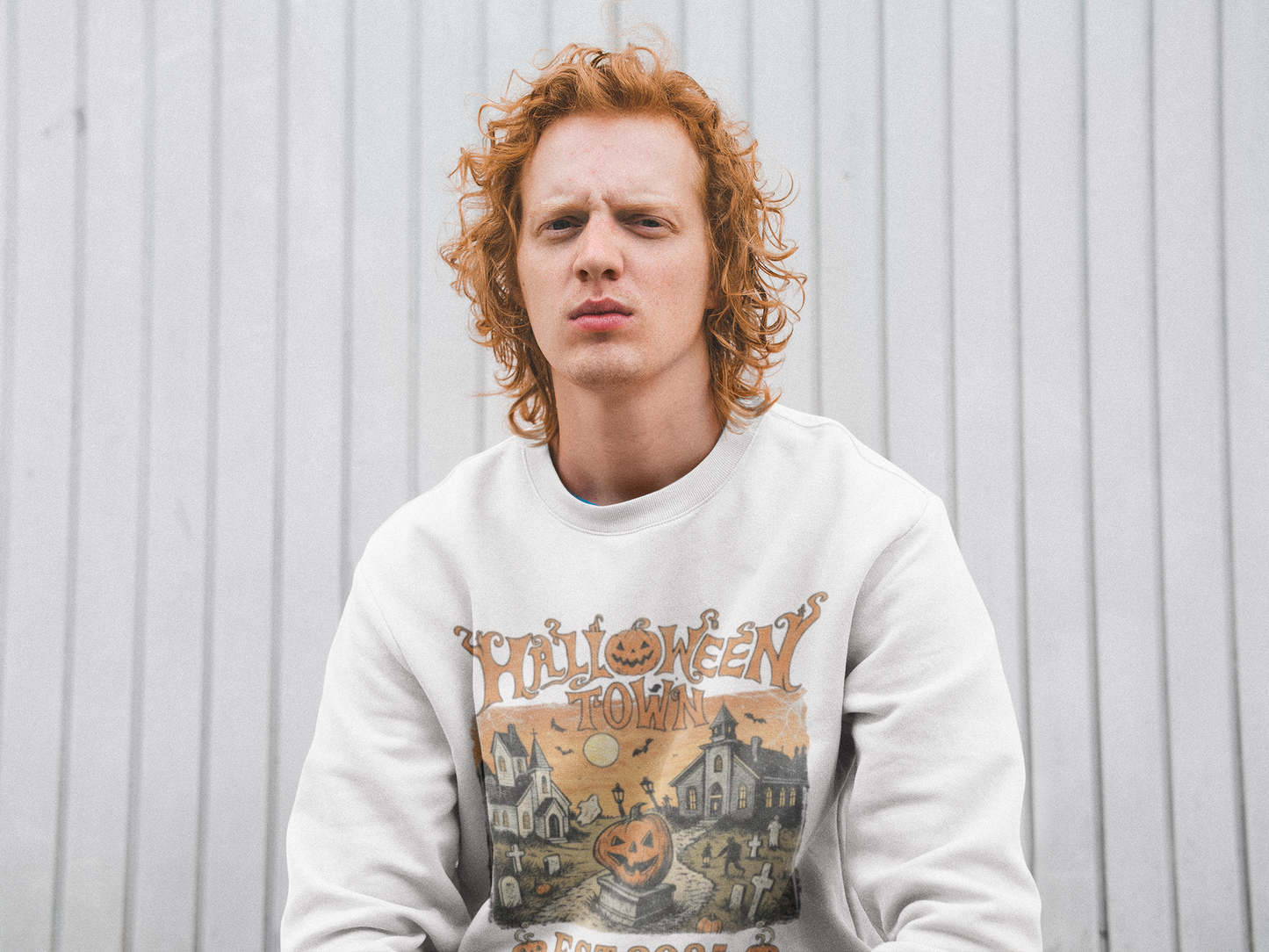 Vintage Halloween Town Graphic Sweatshirt