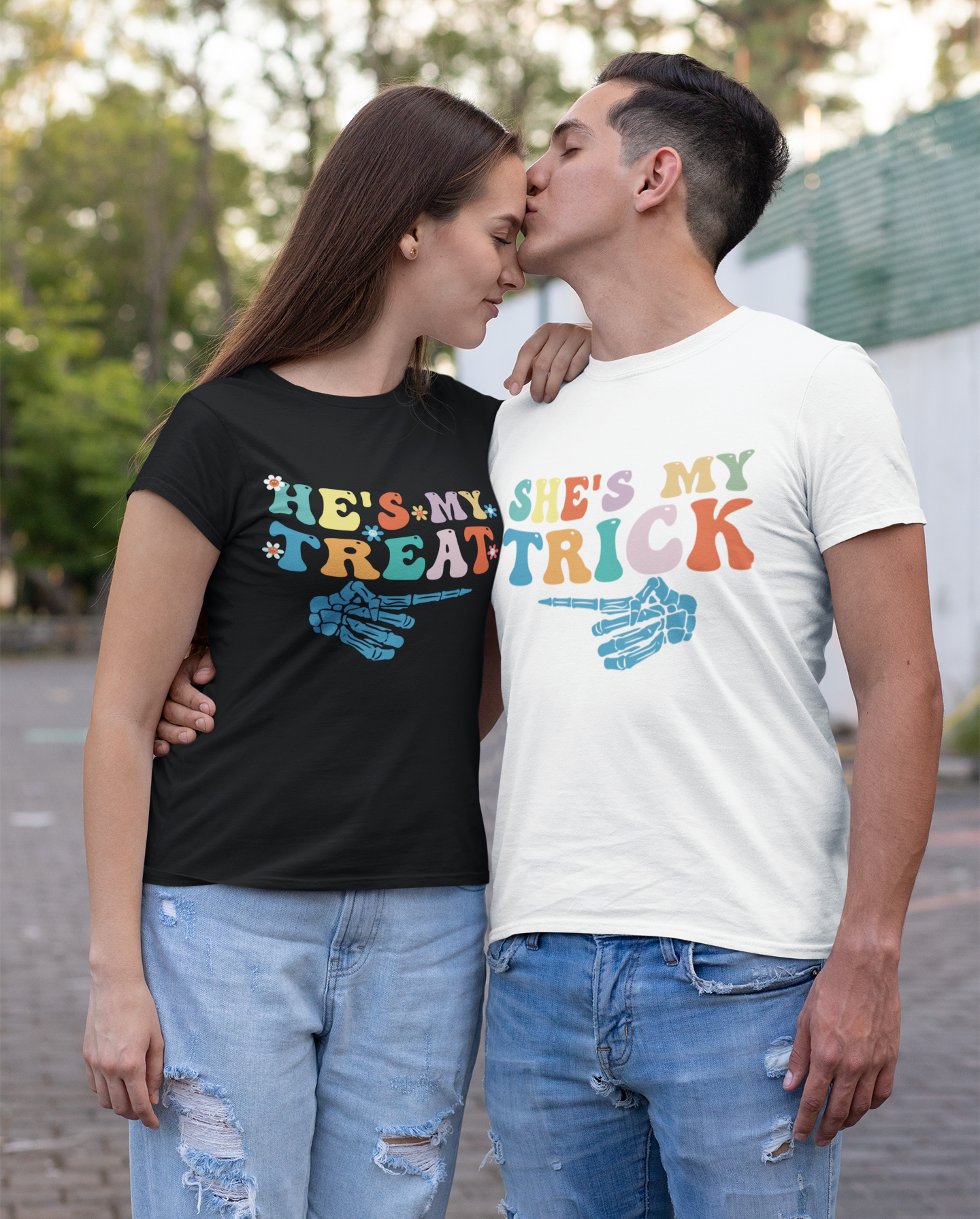 Couple Trick and Treat Tee